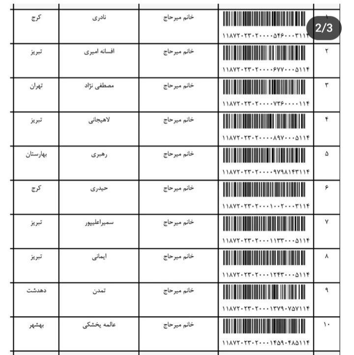 کد رهگیری پستی تریخ 1402/10/26