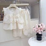 تاپ چین دار و شلوار دانتل