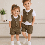 دو تیکه بلوز شلوارک مجلسی پسرانه