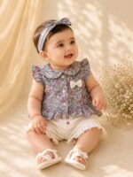 پیراهن و شلوارک گلنوش نوزادی