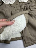 پالتو داخل پشمی یقه چین دار دخترانه - Image 8